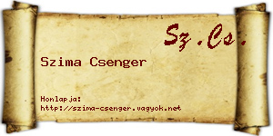 Szima Csenger névjegykártya
